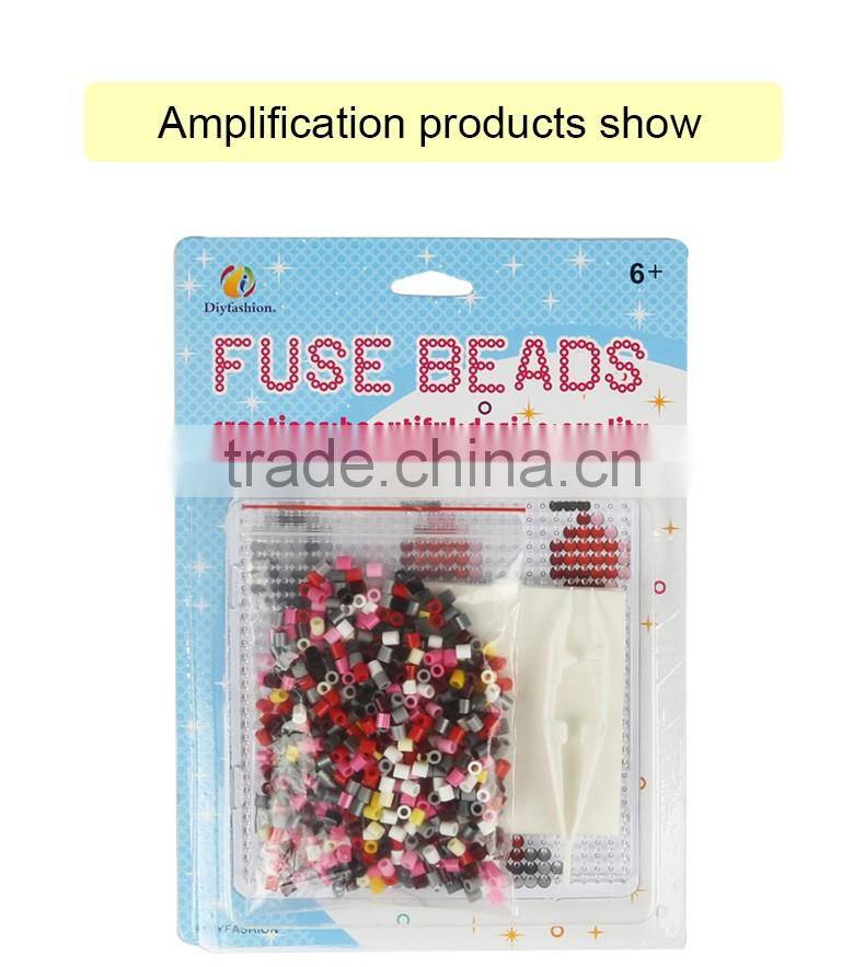 Diyfashion Educational craft 5mm mini hama perler beads set with pegboard iron paper and twezzer fuse beads toys for kids 18027
