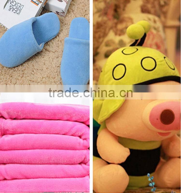 home textile knitting fabric custome printing coral fleece material in 100 polyester knitted warp fabrics