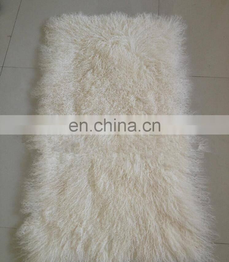 Wholesale long hairs Mongolian lamb fur plate Real Tibetan lamb fur plate