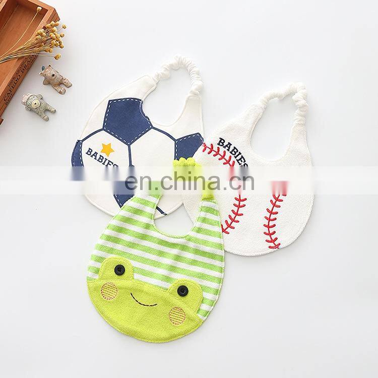 Wholesale cartoon printed bandana bib absorbent cotton baby bandana drool bibs baby dribble bibs