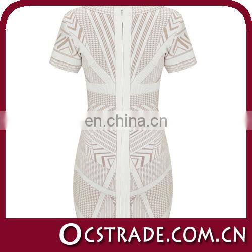 2014 women short sleeve silver mermaid evening dress