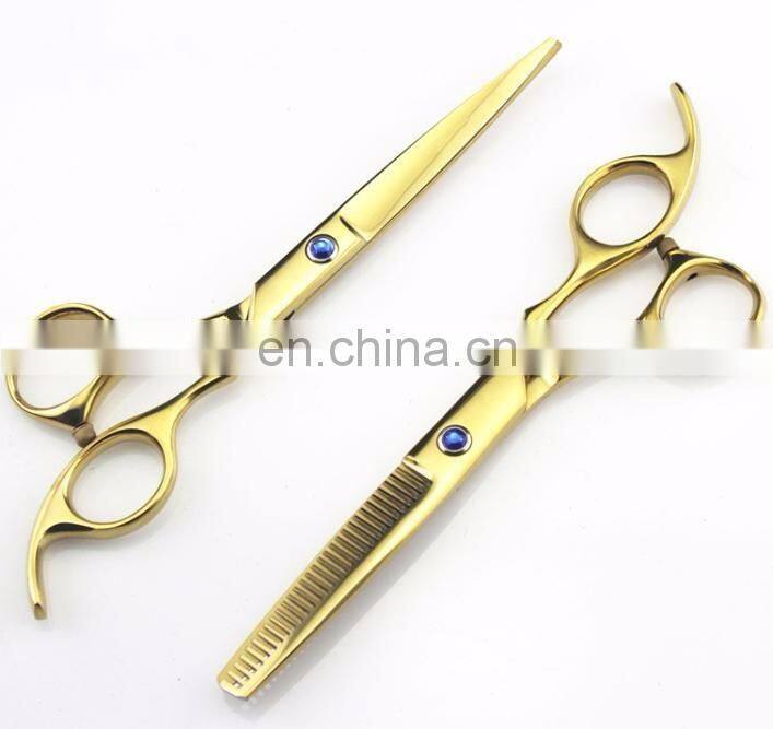 barber scissors -Hair Scissors with one Blade Micro Serrated 5"