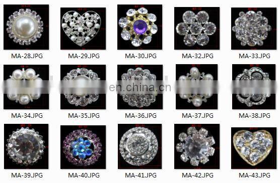 Square design rhinestone accessories welding on shining rhinestone buttons