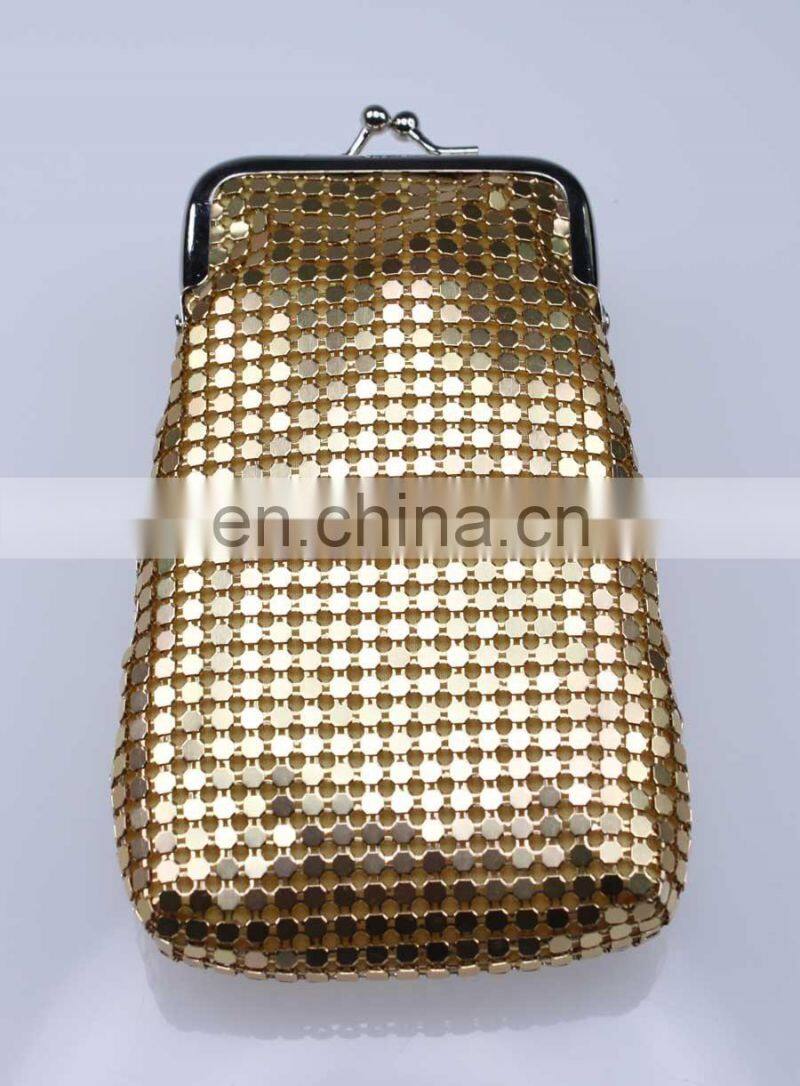 2012 metal mesh clutch purses cellphone bagG6030