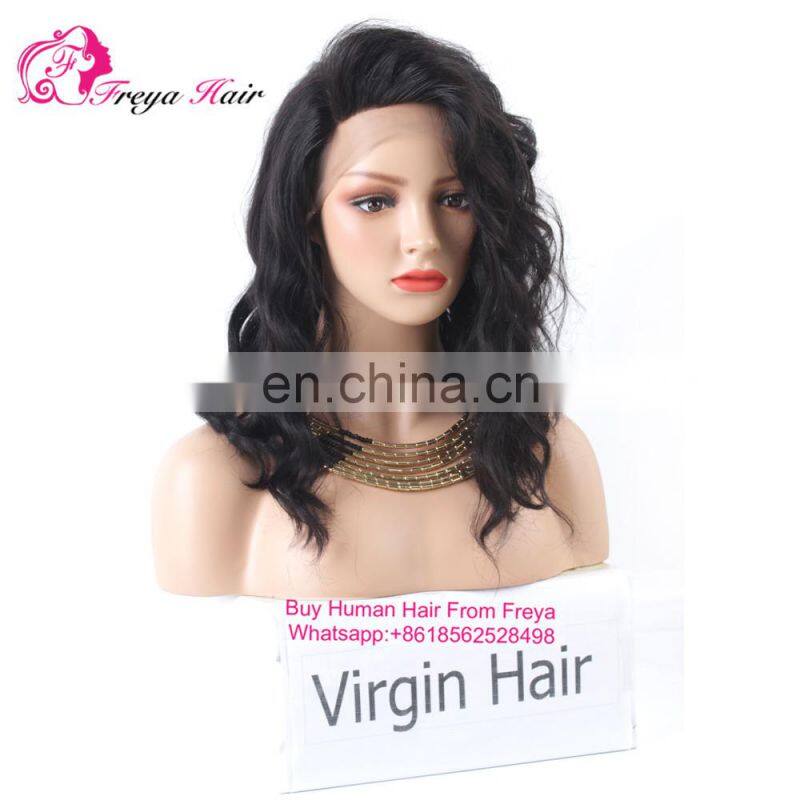 2017 Bob style glueless short lace wig brazilian human hair lace front wigs overnight delivery side part lace front wigs