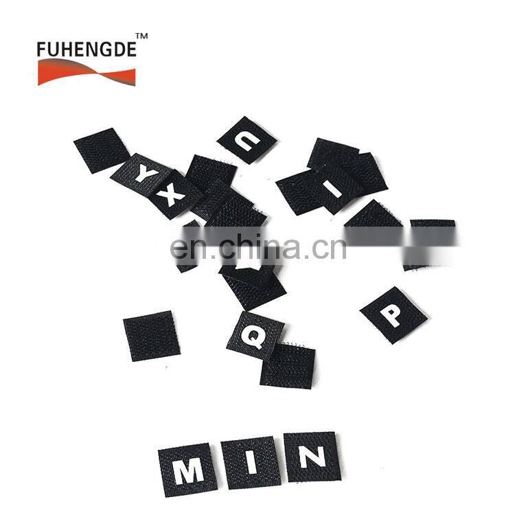 Double side hook and loop alphabet letters for T-shirt garments shoes