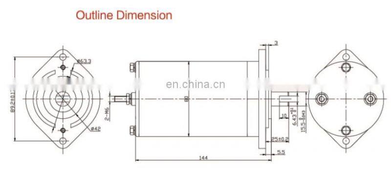 500W 24V Small Electric DC Motor for Scooters