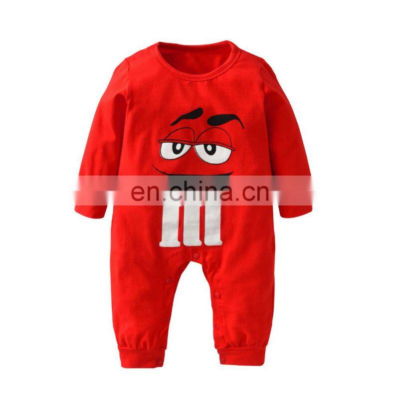 2018 New fashion baby boys girls clothes newborn blue & red printing jumpsuit infant clothing set