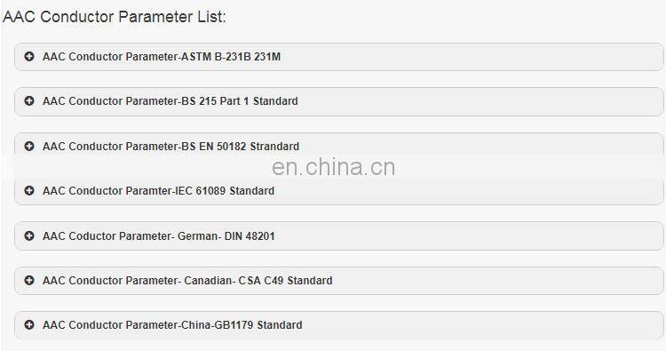 huadong Transnission Line Conductor AAC Butte Naked Conductor For Overhead