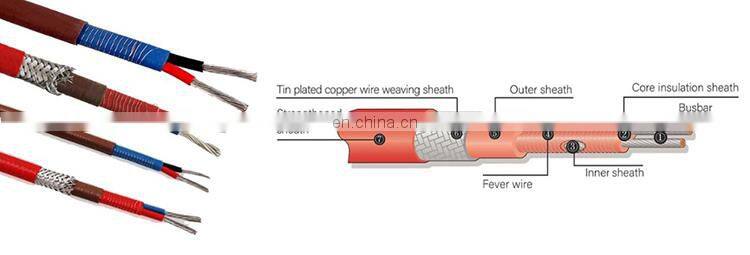 Two-core parallel constant wattage heating cable can used in industrial and anti frezzing