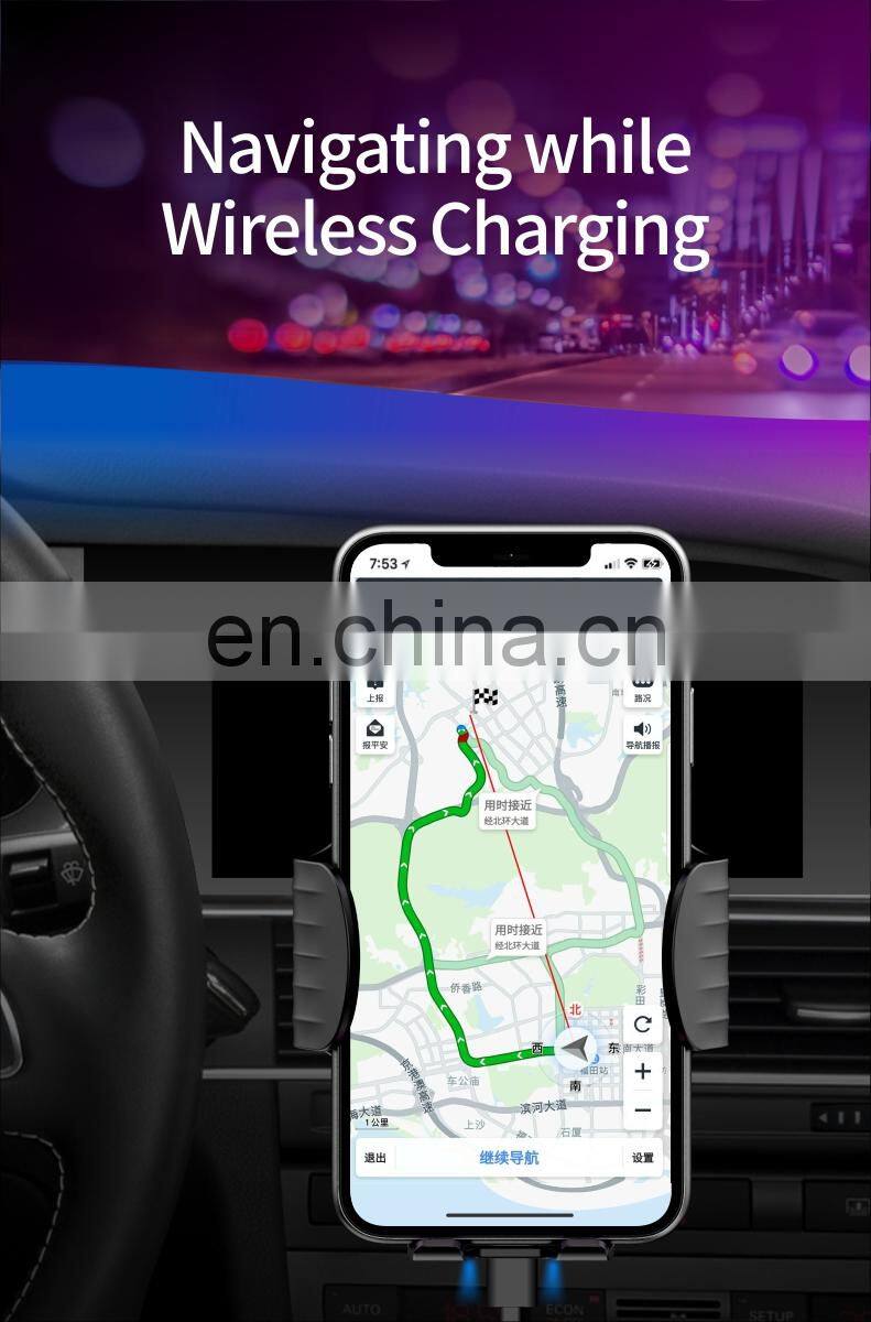 Hot Selling Mobile Phone Accessories Universal Car Phone Holder QI 15W Fast Wireless Charger