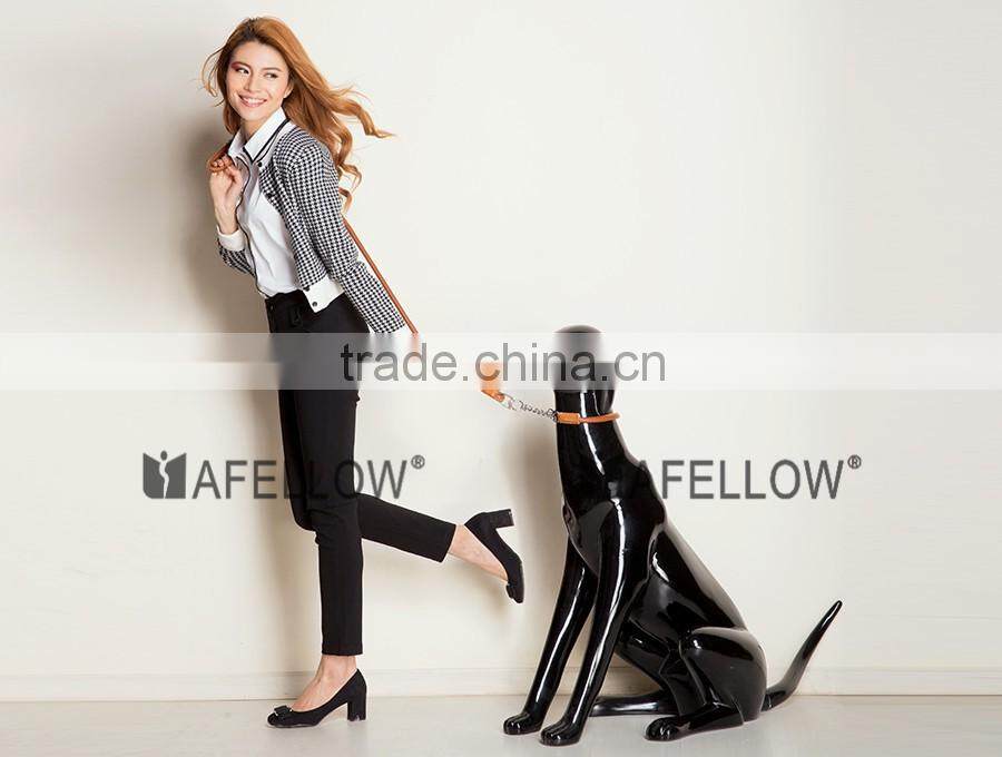 Fiberglass dog mannequin,black mannequin manikin dog G1-BK