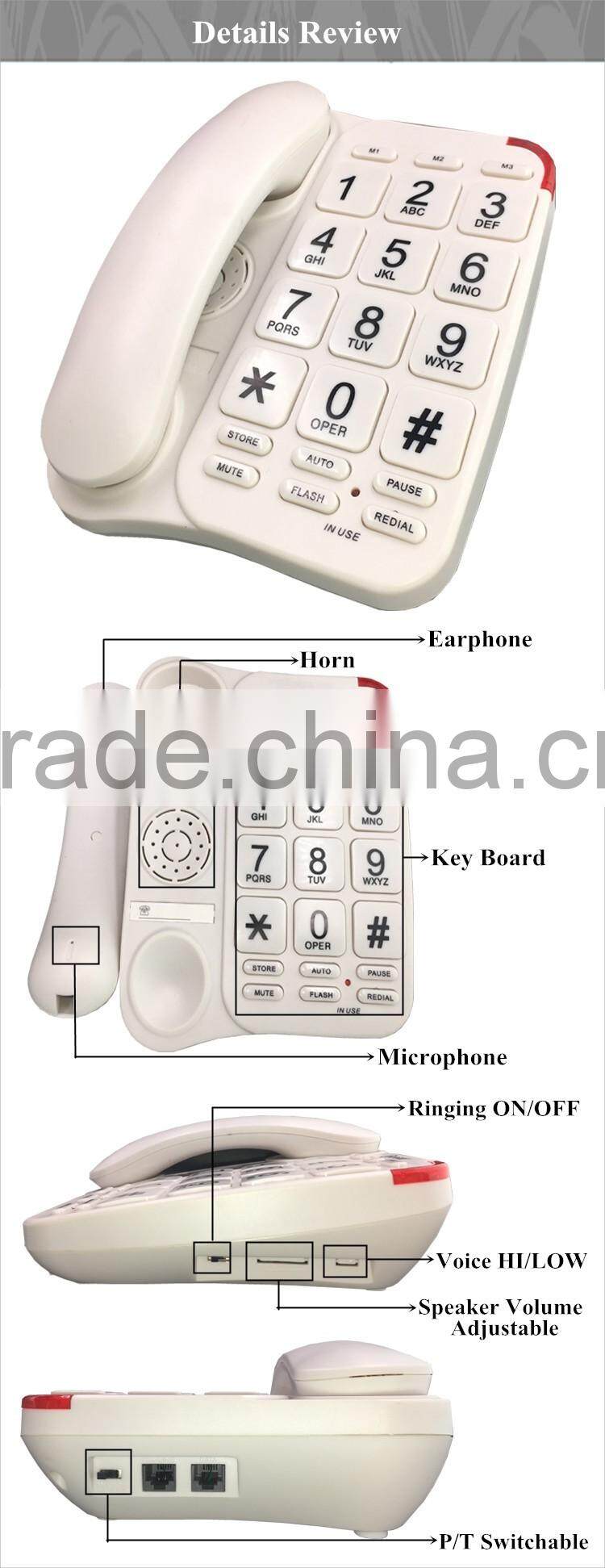 Big Button Senior wired Telephone for home use
