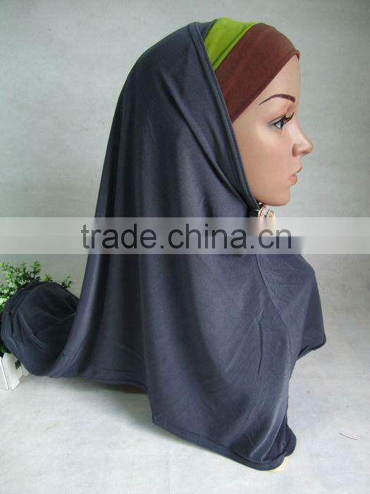 A560 fashion TWO PIECES elastic MUSLIM lycra HIJAB