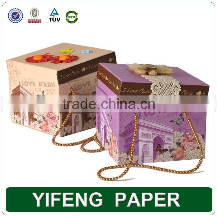 Decorative Custom design recyclable paper christmas gift box packaging