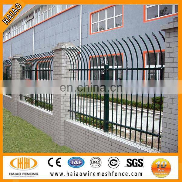 2.1m high anti climb bend top designs for steel fence