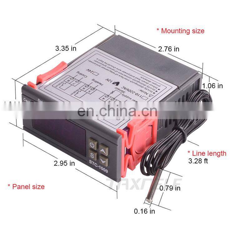 LED Digital Temperature Controller STC-1000 110V-220VAC 10A Two Relay Output Thermostat Heater and Cooler Thermoregulator