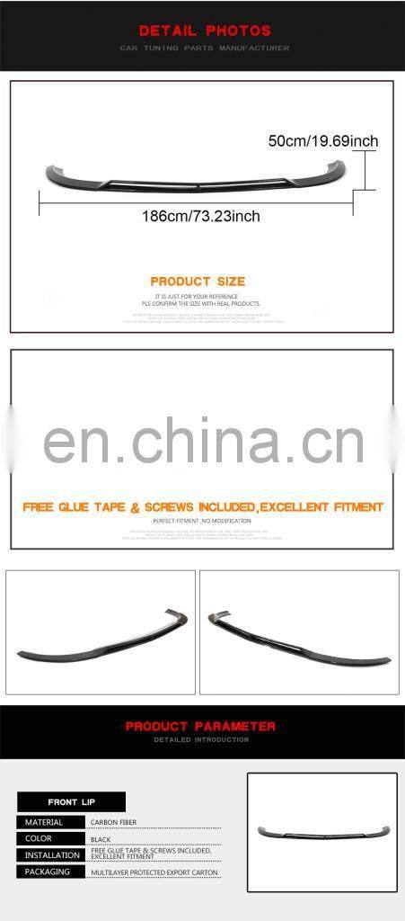 Carbon Fiber Front Bumper Lip for Mercedes Benz V Class V220D V250 M Style 2016-2018
