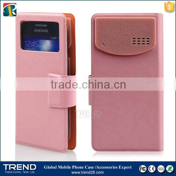 strong absorption universal wallet view leather case for iphone