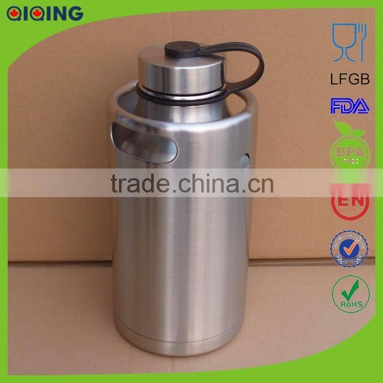 Spot supply stainless steel 1.9L beer bottle price wholesale growler 64 oz HD-104A-55