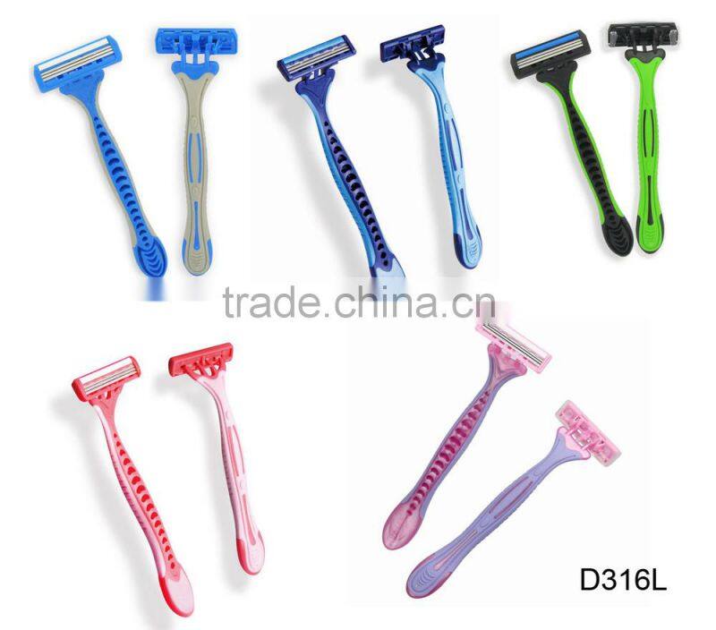 triple blade disposable shaving razor