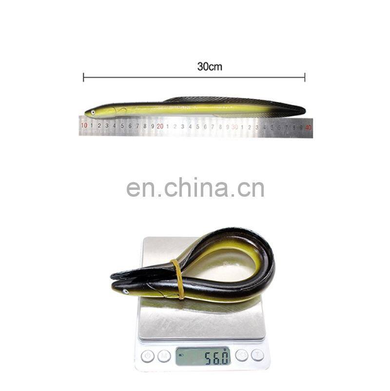 Amazon Hot Sale Soft Fish 30mm 56g Wholesale Fishing Tackle Equipment Soft Eel Lures