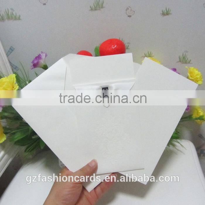 2015 High Quality Elegant Flocking Velvet Wedding Invitation Card