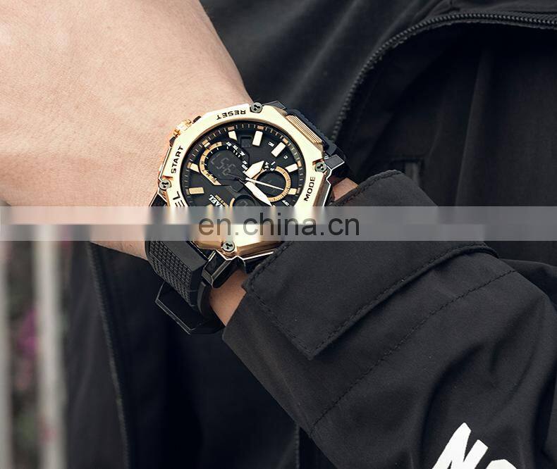 SMAEL 8047 Quartz Watches Sports Male Clock Alarm 50M Waterproof Stopwatch LED Back Light Wristwatches Men Watch Sport