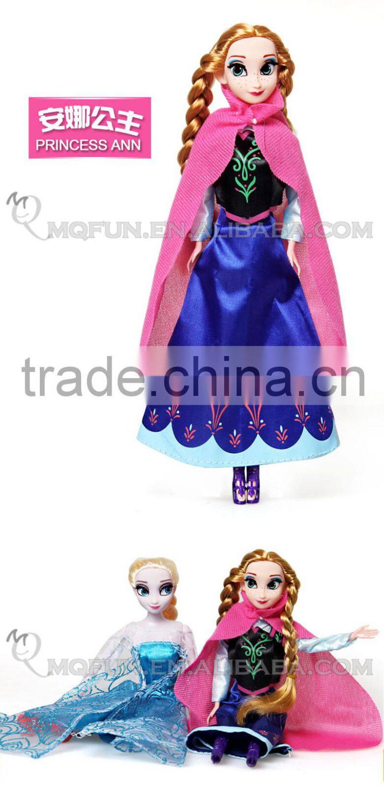 Mini Qute wholesale 2 in 1 movable joints Plastic cartoon Frozen doll frozen princess anna & elsa olaf girls children toys