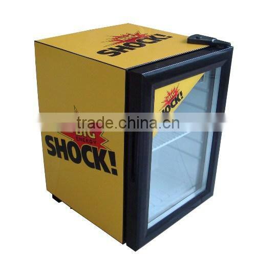 52L Mini refrigerator glass door display fridge showcase