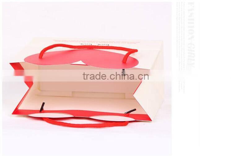 Dongguan trade assurance factory supply loving and joyful handbags wholesale and custom-made white cardboard bag gift bags