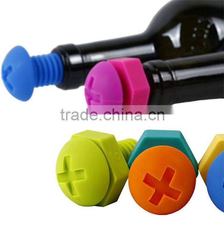 custom design silicone rubber wine bottle stopper