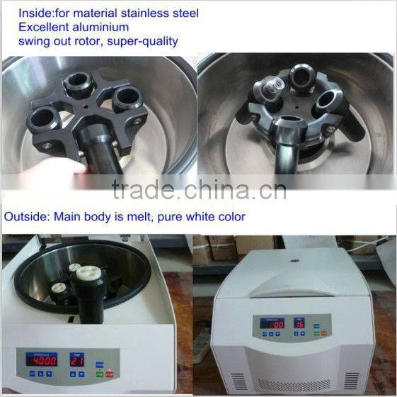 TD5B tabletop large capacity fat stem cell centrifuge with 4*800ml,China Supplier