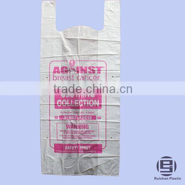 ABC Biodegradable PE Plastic Donation Bag With Printing For Collection