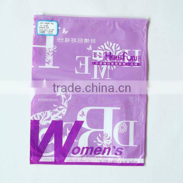 Bopp Biodegradable Factory Price Zipper Clothes Packing Bag
