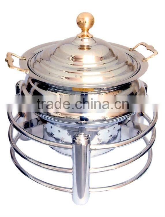 Steel Cheffing Dish, Wedding & Party utensils, food serving dish, hot keeping dish, Catering item, Hotel & Restaurant utensils