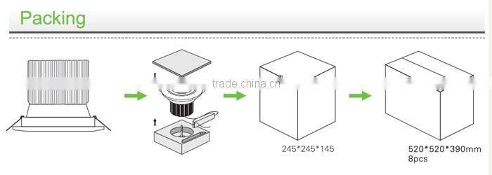 2016 popular new competitive Good heat dissipation 50w embedded downlight cob led downlight