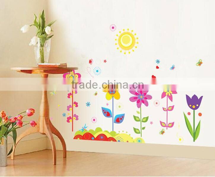 Garden Flowers Baby Nursery Peel & Stick Wall Sticker Decals Flower Wall Stickers