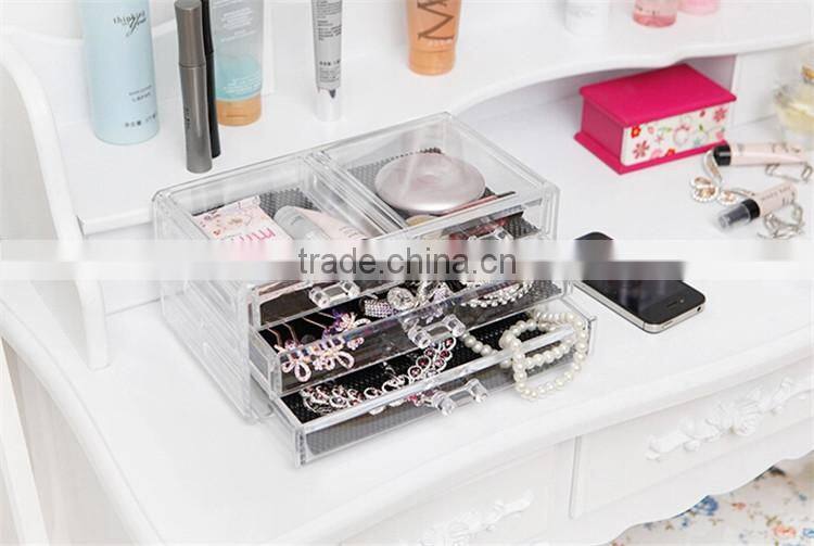 gift for girls transparent drawer type makeup container