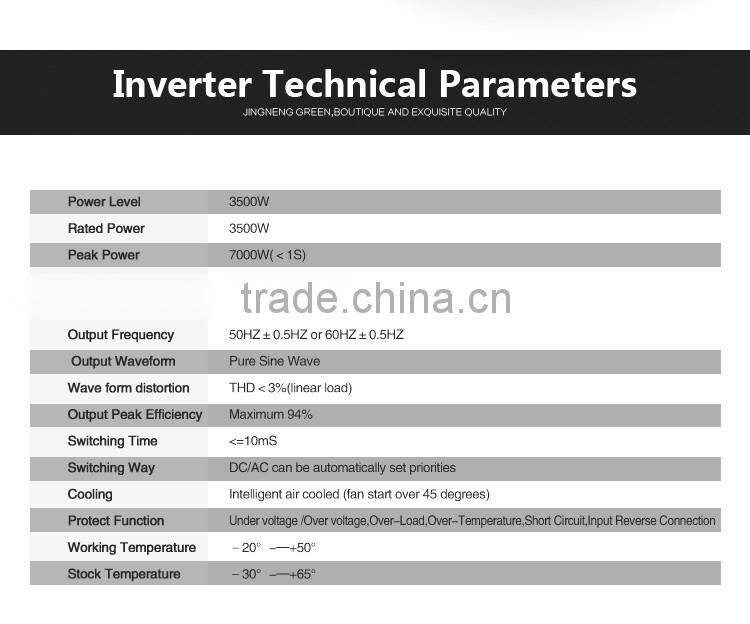 3500w off-grid high frequency 24vdc &100/110/220/230/240v ac solar electric hybrid pure sine wave inverter