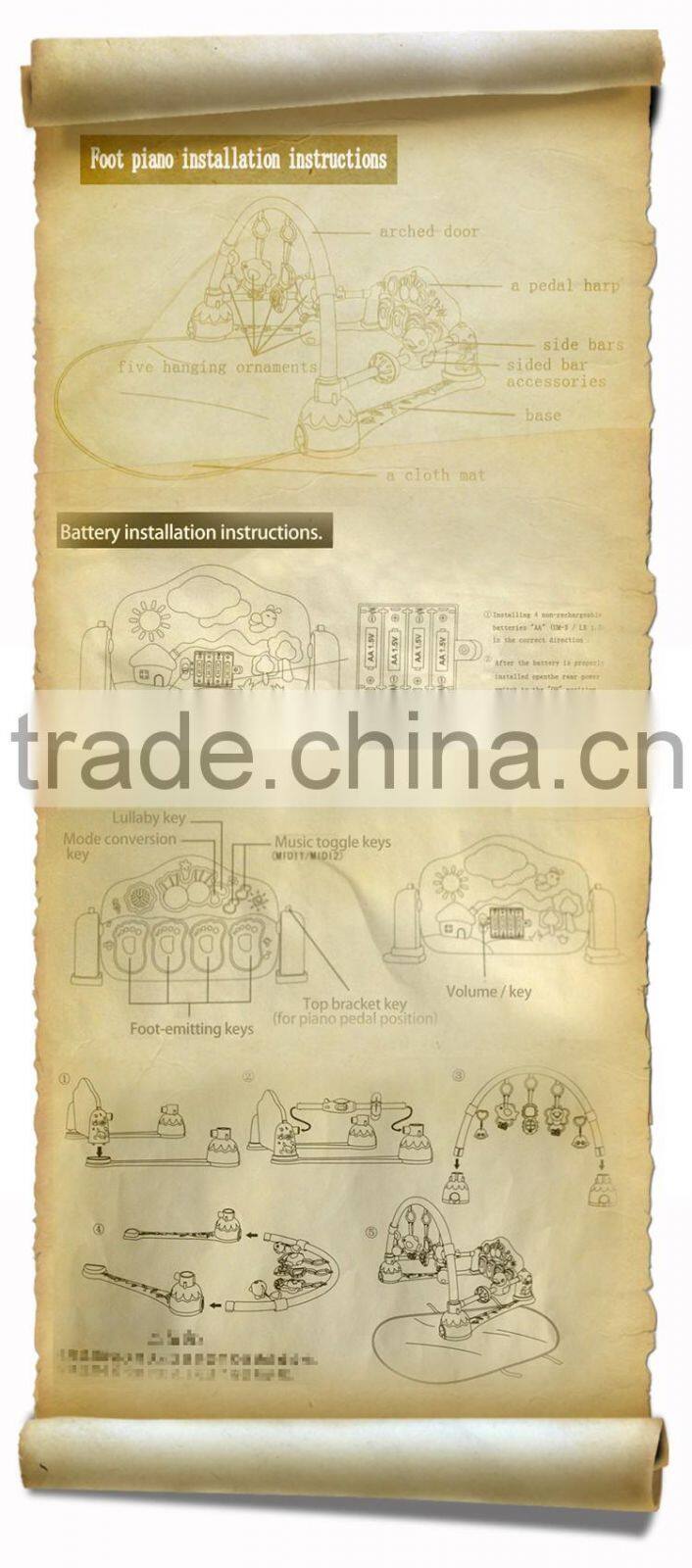 Professional baby gym set kids electronic educational toys