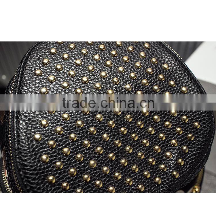 women butterfly printed backpack fashion rivet school bags