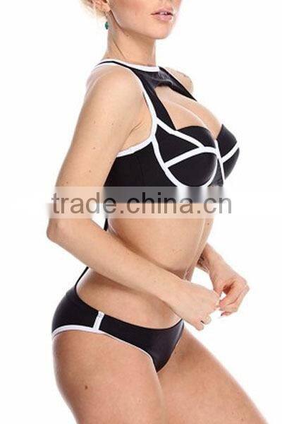 Women Special Style One Piece Black Swimwear Bikini