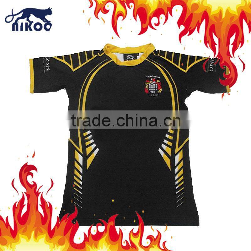 High qualitycustom sublimated striped rugby jerseys