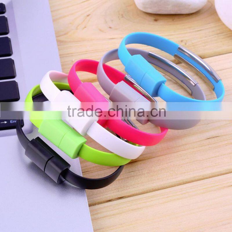 Micro USB Cable Bracelet Data Charging Line Wristband For Android Cellphone