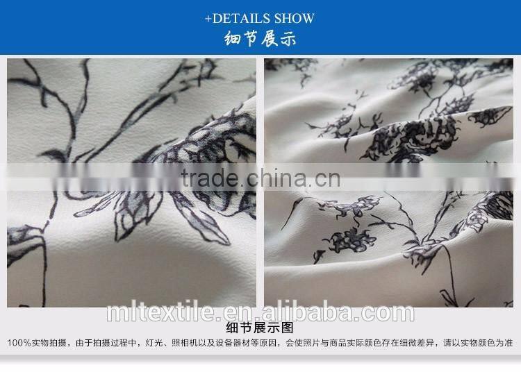 floral crepe de chine 100 silk digital print silk fabric