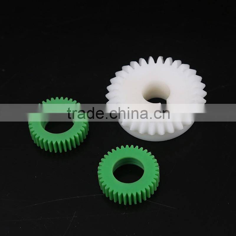Hobbing processing cnc machining plastic material colored nylon spur gear for various machines