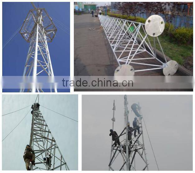 Triangle galvanized tower for communication broadcasting