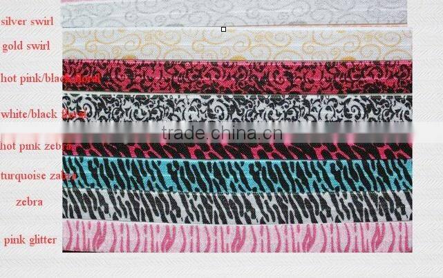Factory Supply 5/8 Printed Chevron FOE For Hair Accessories