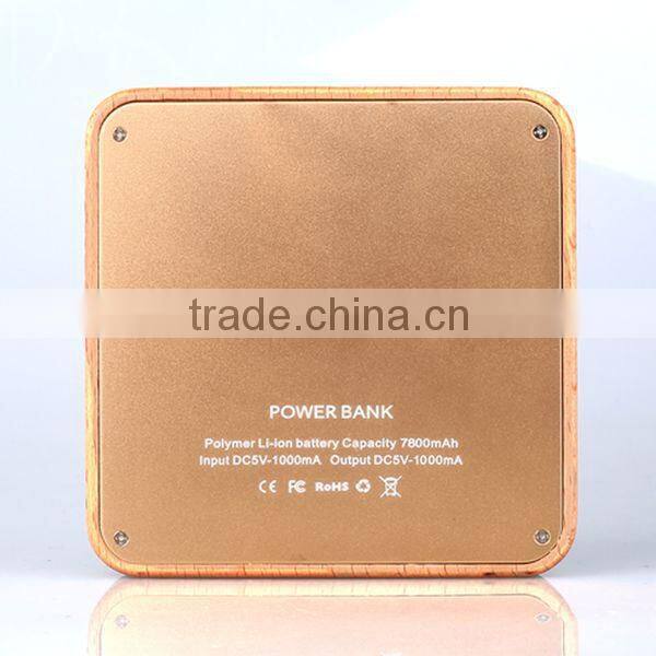 AWC910 Best Quality Beech and Walnut Wood+Aluminium portable charger power bank 10400mah power bank